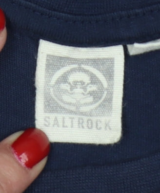 Saltrock Boys Blue 13 Years Basic Logo Cotton T-Shirt