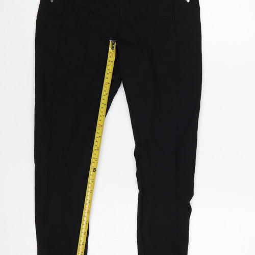 H&M Women’s Black UK 8 High Rise Zip Pocket Stretch Leggings