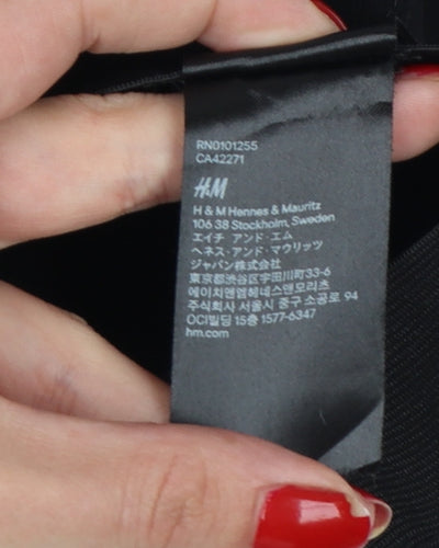 H&M Women’s Black UK 8 High Rise Zip Pocket Stretch Leggings