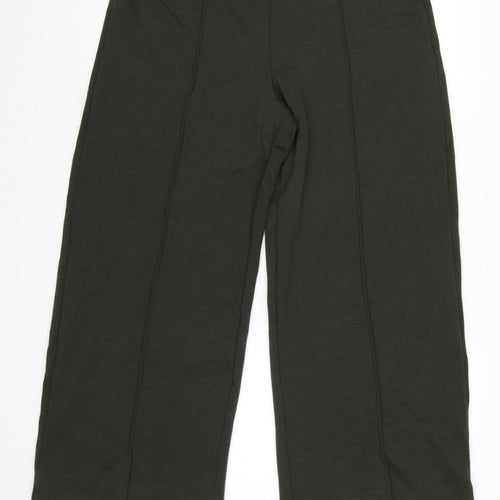 M&S Women’s Green UK 14 High Rise Straight Pull-On Dress Trousers