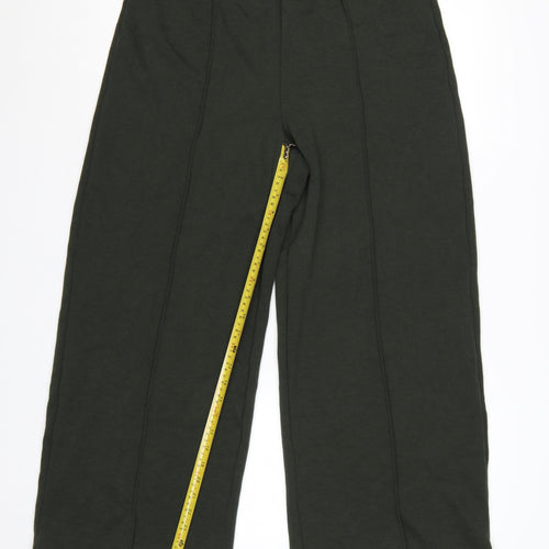 M&S Women’s Green UK 14 High Rise Straight Pull-On Dress Trousers