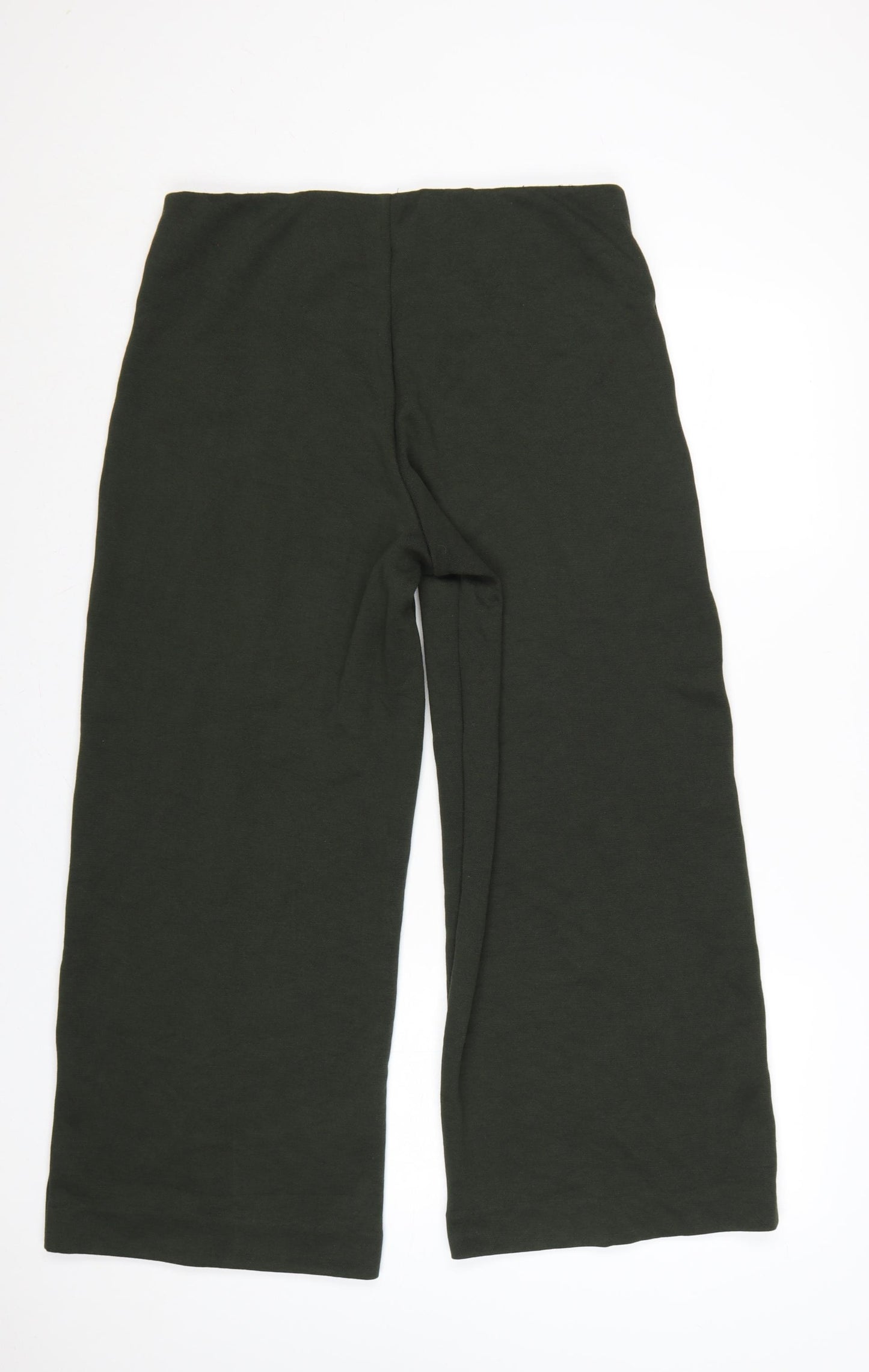 M&S Women’s Green UK 14 High Rise Straight Pull-On Dress Trousers