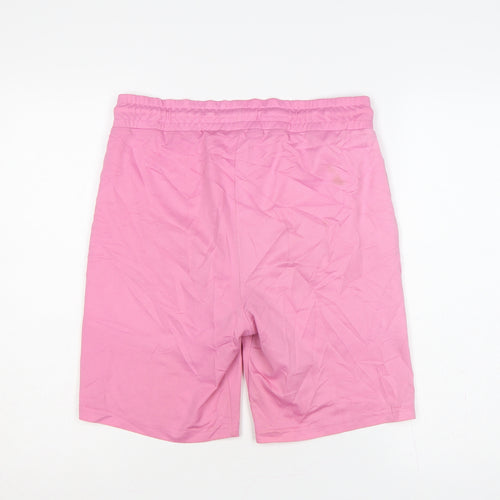 boohooMAN Men’s Pink M Mesh Drawstring Sweat Shorts Pour Homme