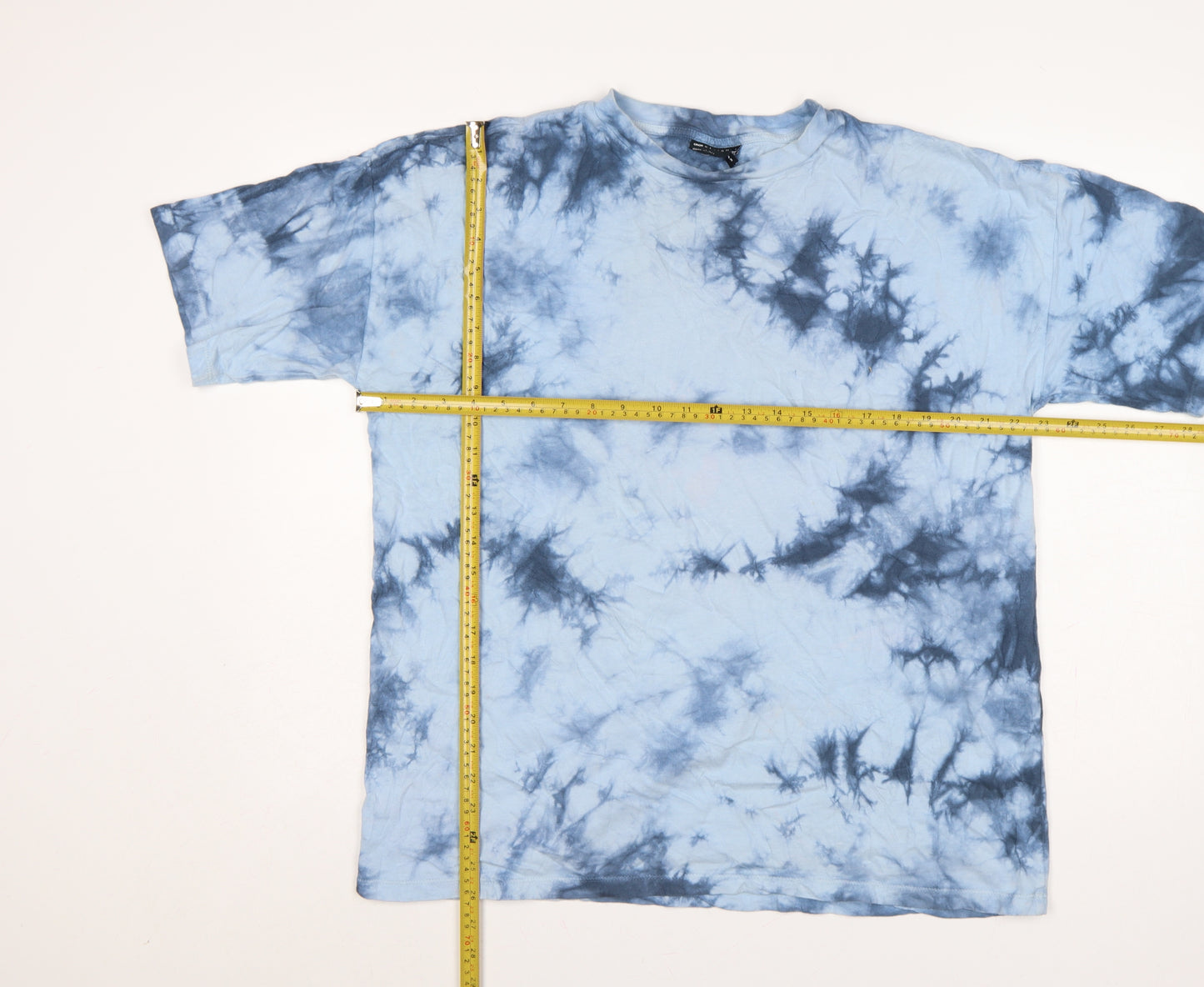 ASOS DESIGN Women Blue UK 10 Basic Tie Dye Cotton T-Shirt