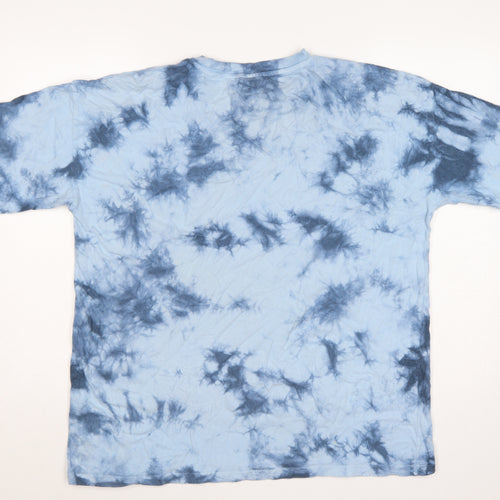 ASOS DESIGN Women Blue UK 10 Basic Tie Dye Cotton T-Shirt