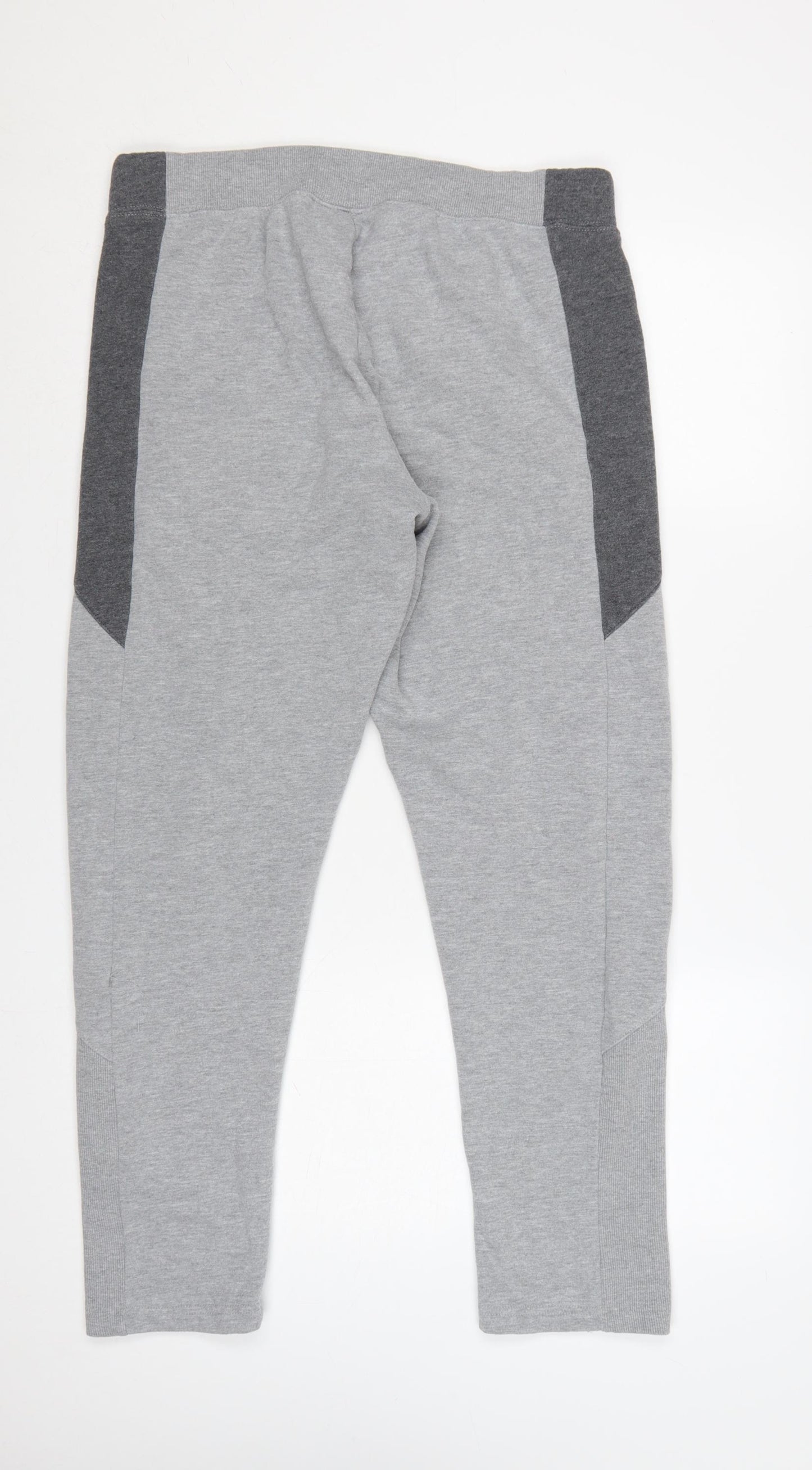 Gymshark Men’s Grey L Jogger Sweatpants Tapered Logo Zip Ankle