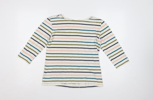 Seasalt Women Multicoloured UK 10 Striped Organic Cotton Sailor Top