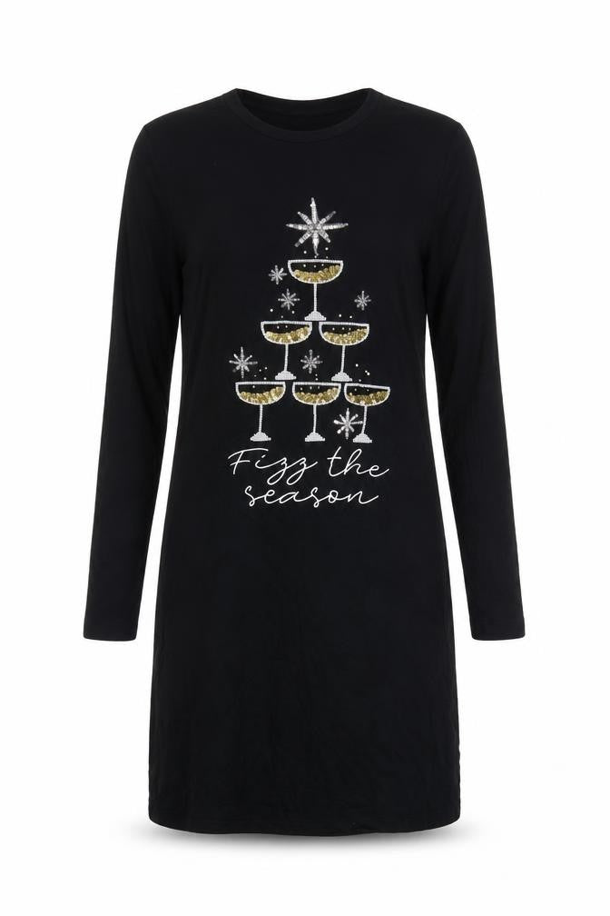 Lipsy London Women’s Black UK 10 Knee Length Jumper Dress Christmas