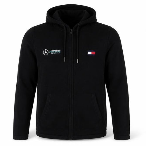 Tommy Hilfiger Men’s Black L AMG Petronas Motorsport Full Zip Hoodie