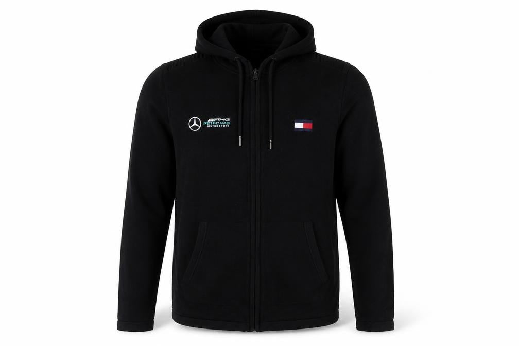 Tommy Hilfiger Men’s Black L AMG Petronas Motorsport Full Zip Hoodie