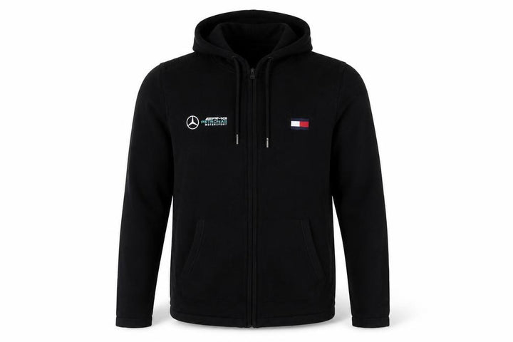 Tommy Hilfiger Men’s Black L AMG Petronas Motorsport Full Zip Hoodie