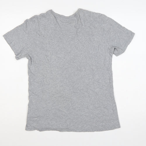Nike Men’s Grey M Athletic Fit Swoosh Graphic Print T-Shirt