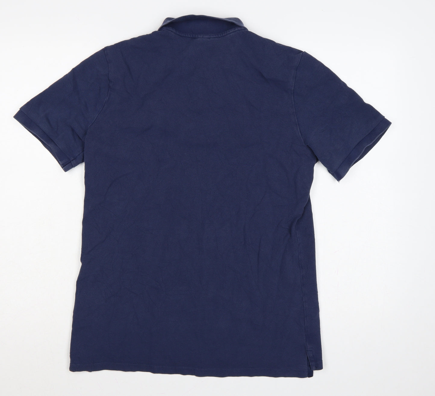 Nike Men’s Blue M Logo Embroidered Short Sleeve Cotton Polo Shirt