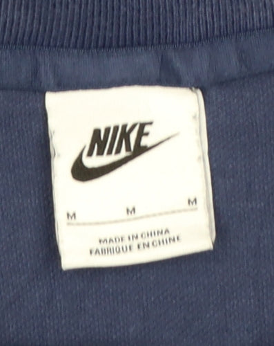 Nike Men’s Blue M Logo Embroidered Short Sleeve Cotton Polo Shirt