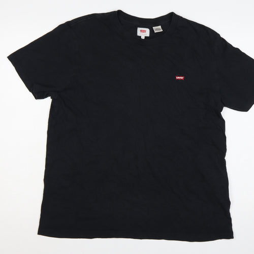 Levi's Men's Black XL Classic Logo Cotton Crew Neck T-Shirt