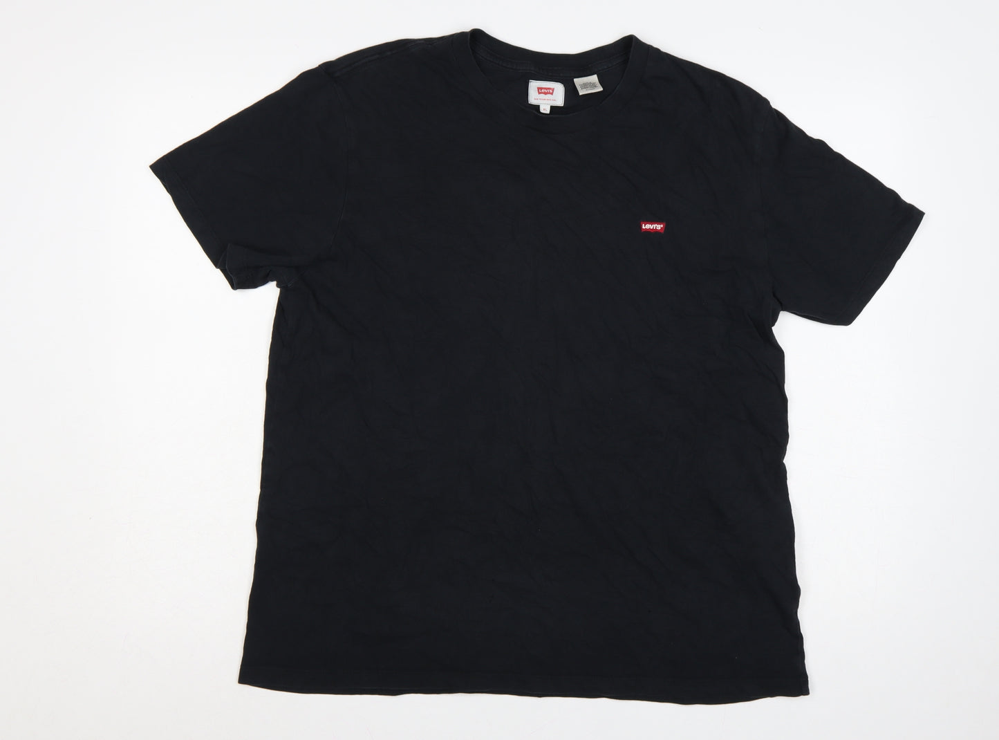 Levi's Men's Black XL Classic Logo Cotton Crew Neck T-Shirt