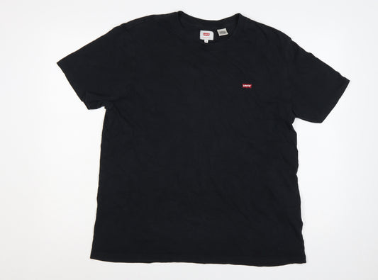 Levi's Men's Black XL Classic Logo Cotton Crew Neck T-Shirt