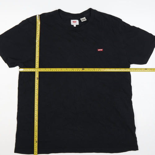 Levi's Men's Black XL Classic Logo Cotton Crew Neck T-Shirt