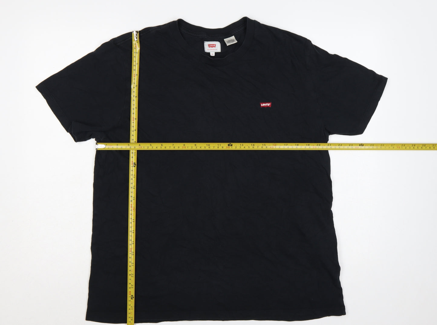 Levi's Men's Black XL Classic Logo Cotton Crew Neck T-Shirt