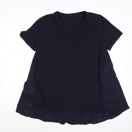 COS Women Blue M Jersey Basic Short Sleeve Round Neck T-Shirt