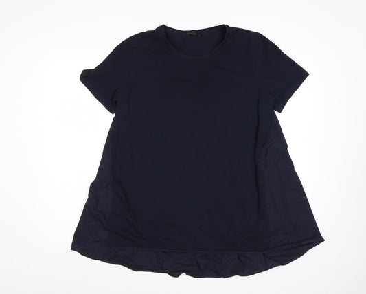 COS Women Blue M Jersey Basic Short Sleeve Round Neck T-Shirt