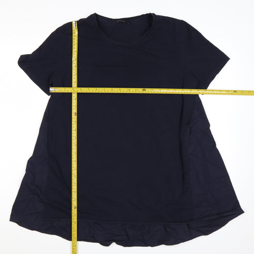COS Women Blue M Jersey Basic Short Sleeve Round Neck T-Shirt