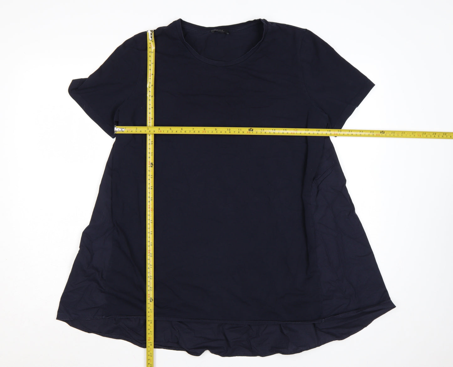 COS Women Blue M Jersey Basic Short Sleeve Round Neck T-Shirt