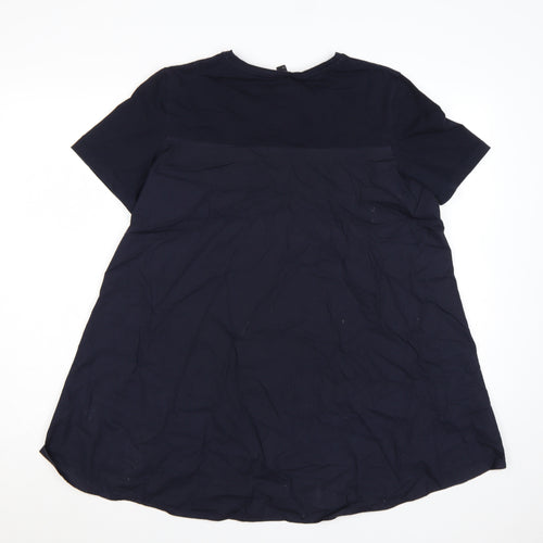 COS Women Blue M Jersey Basic Short Sleeve Round Neck T-Shirt
