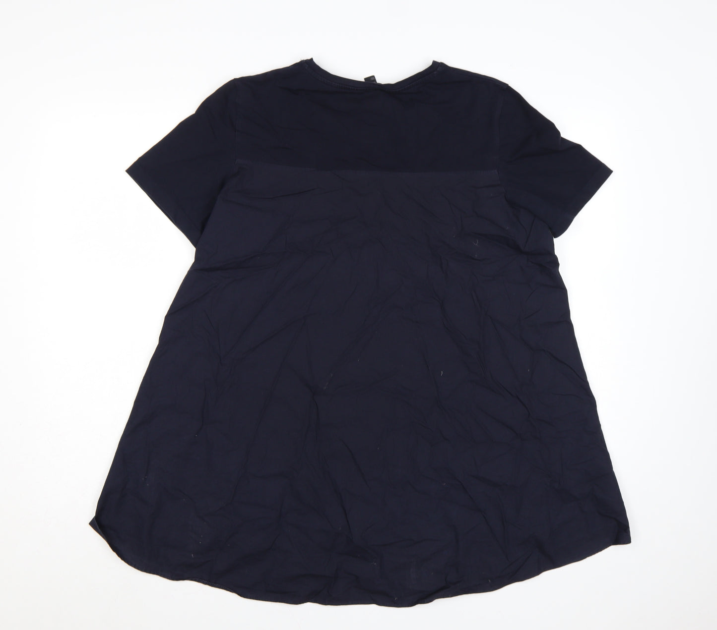 COS Women Blue M Jersey Basic Short Sleeve Round Neck T-Shirt