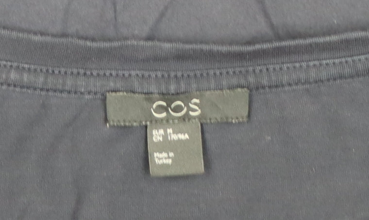 COS Women Blue M Jersey Basic Short Sleeve Round Neck T-Shirt