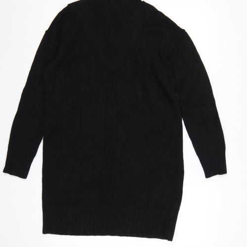 River Island Women Black S High Neck Knit Jumper Dress
