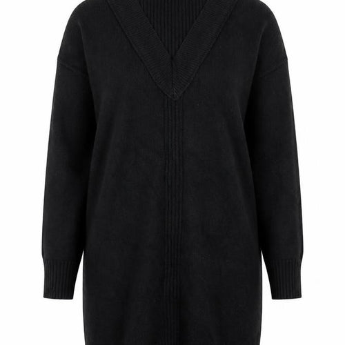 River Island Women Black S High Neck Knit Jumper Dress