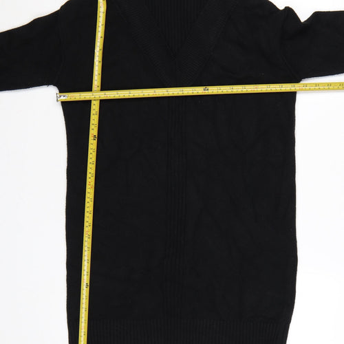 River Island Women Black S High Neck Knit Jumper Dress