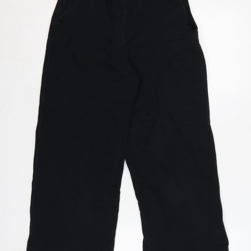 Kin Women’s Black UK 6 High Rise Wide-Leg Cropped Trousers