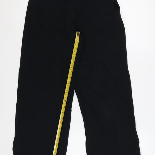 Kin Women’s Black UK 6 High Rise Wide-Leg Cropped Trousers