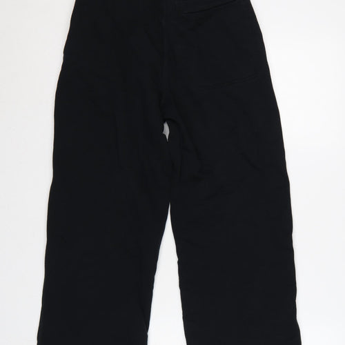 Kin Women’s Black UK 6 High Rise Wide-Leg Cropped Trousers