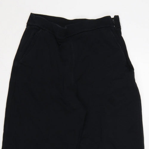Kin Women’s Black UK 6 High Rise Wide-Leg Cropped Trousers