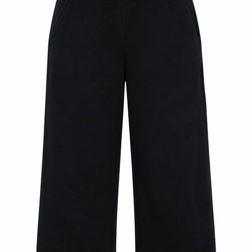 Kin Women’s Black UK 6 High Rise Wide-Leg Cropped Trousers