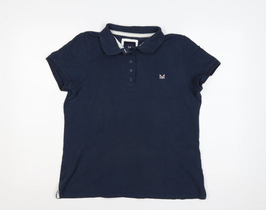 Crew Clothing Company Unisex Navy Size 16 Cotton Polo Shirt