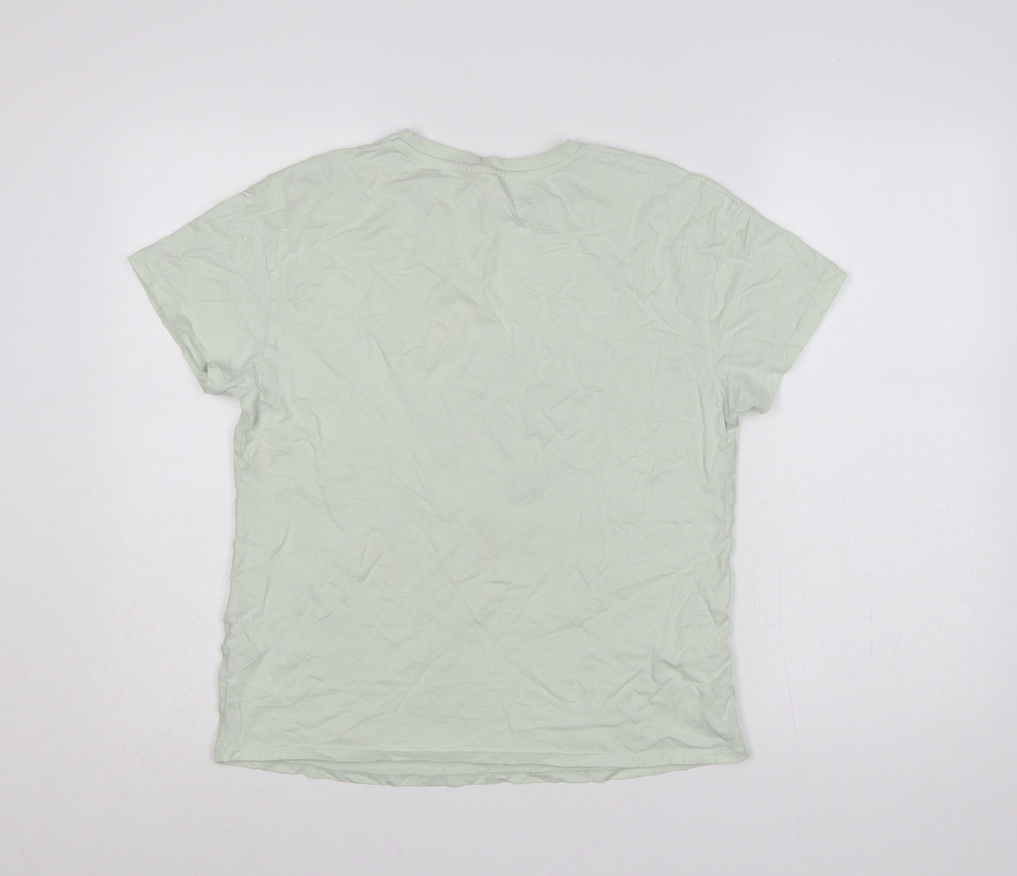 George Women Green Size 8 Disney Dumbo Cotton Crew Neck T-Shirt