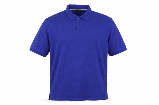 Marks and Spencer Men Cobalt Blue XL Blue Harbour Cotton Blend Polo Shirt