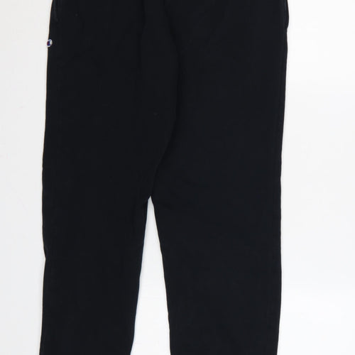 Champion Men’s Black M Jogger Sweatpants Drawstring Logo Cuffed