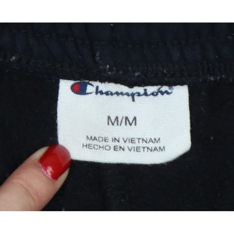 Champion Men’s Black M Jogger Sweatpants Drawstring Logo Cuffed