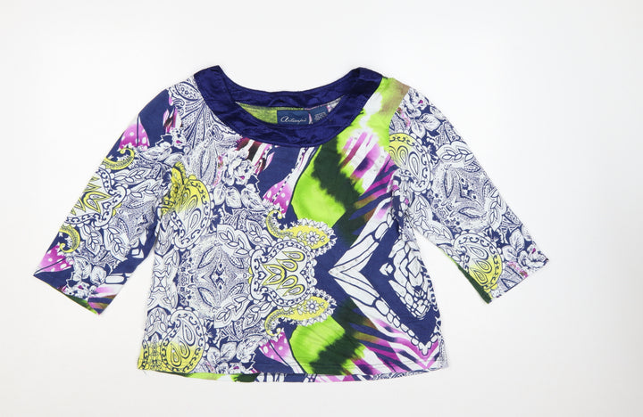 Artscapes Women’s Multicoloured Paisley Cotton 3/4 Sleeve Blouse M