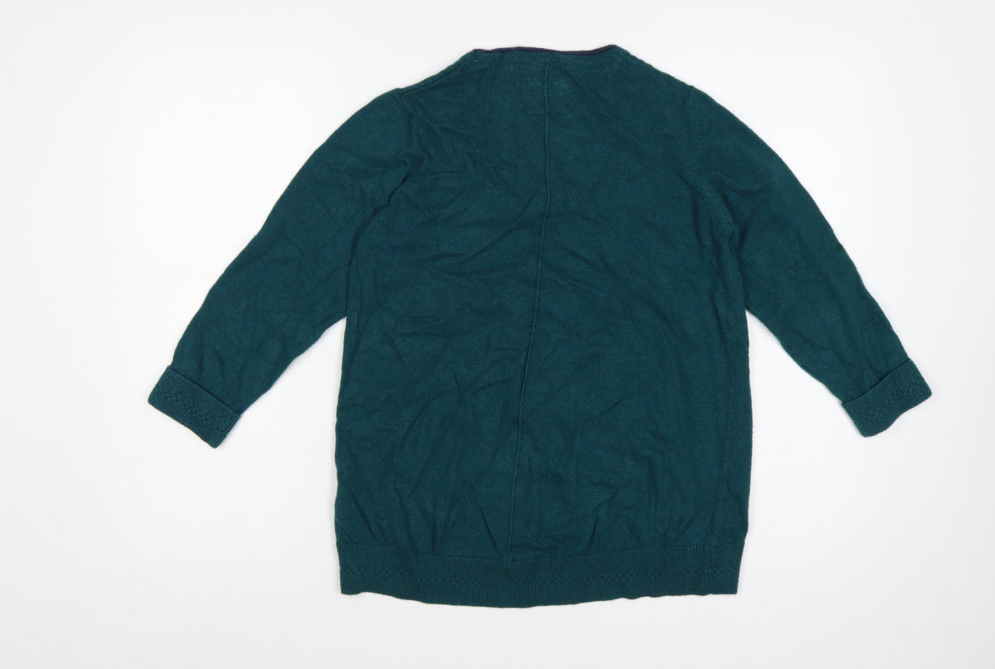 Mantaray Women’s Green Crew Neck Knit Pullover Jumper Size 12