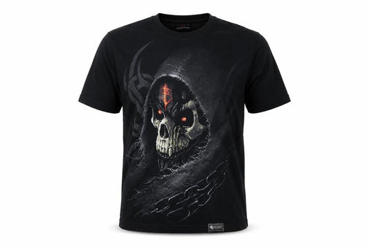 Spiral Men’s Black L Gothic Skull Graphic Print Crew Neck T-Shirt