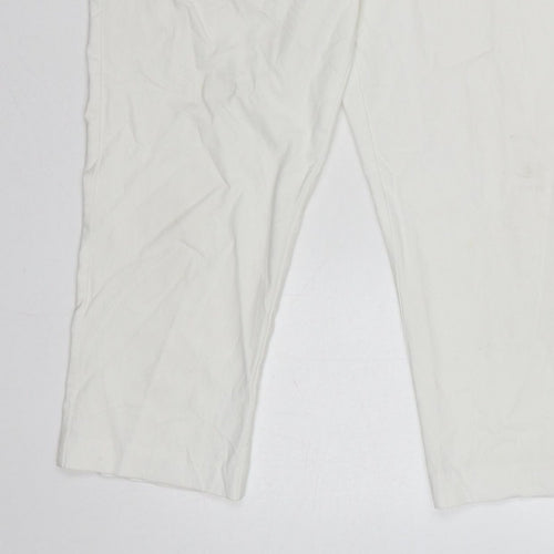 Klass Women’s White Size 16 Capri Tapered Trousers Side Zip