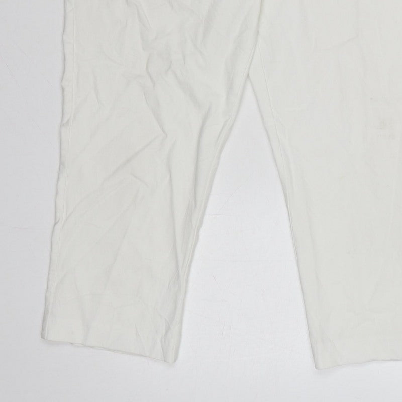 Klass Women’s White Size 16 Capri Tapered Trousers Side Zip
