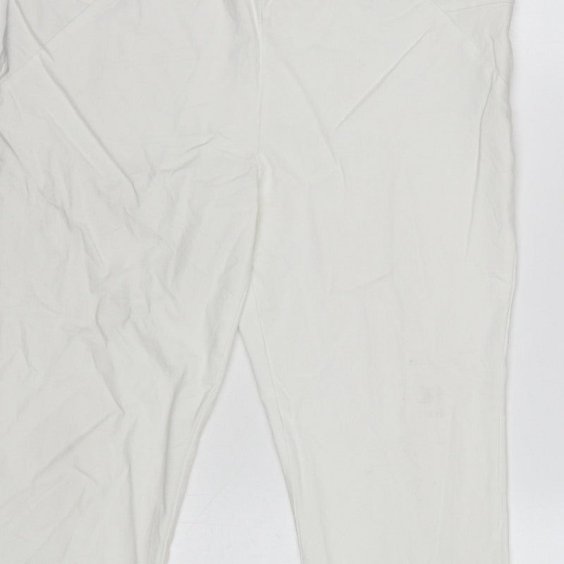 Klass Women’s White Size 16 Capri Tapered Trousers Side Zip