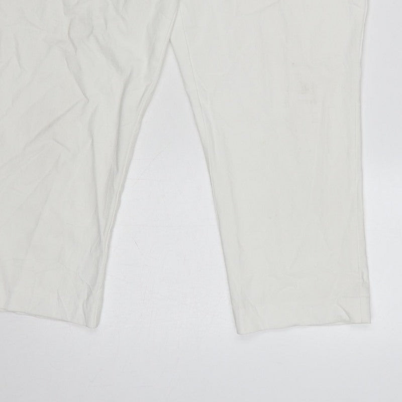 Klass Women’s White Size 16 Capri Tapered Trousers Side Zip